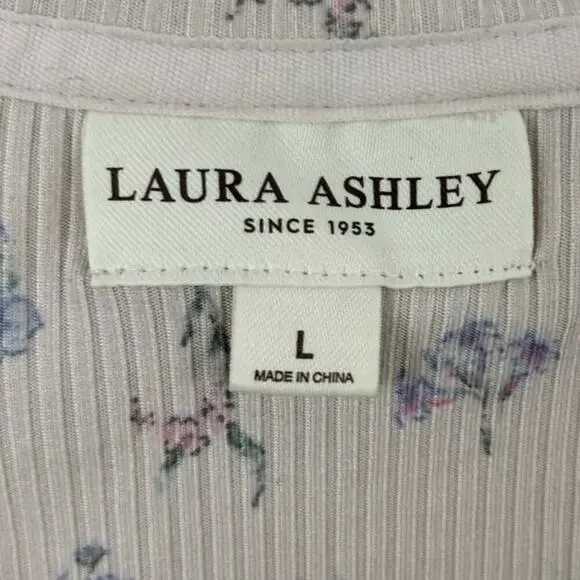 Laura Ashley Floral Soft Lounge Tee Size Large - Picture 3 of 7